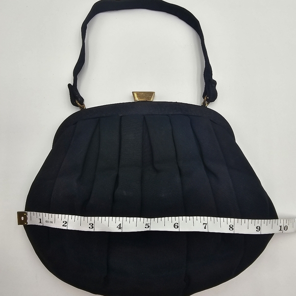 Vintage MM Morris Moskowitz Black Clutch - Picture 7 of 9